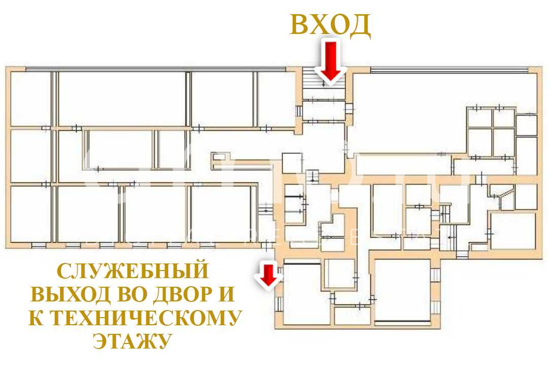 Планировка офиса 645.5-1335.5 м², 1 этаж, Административное здание «г Москва, Серпуховский Вал ул., 8»